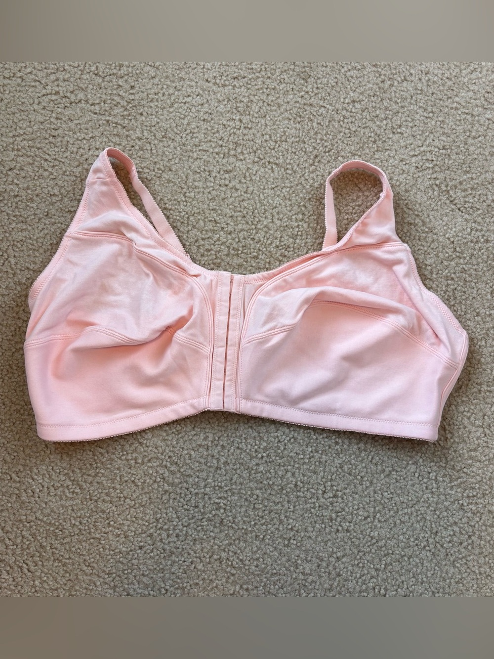 Comfort Choice Women's Soft No-Wire Front Closure Bra - Light Pink Size 50DD